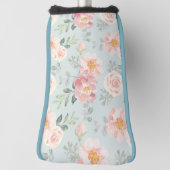 Pink Rose Pastel Garden Pattern Golfheadcover (Draai 90)