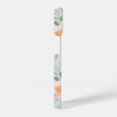 Pink Rose Pastel Garden Pattern iPhone Hoesje (Rechterkant)