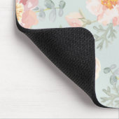 Pink Rose Pastel Garden Pattern Muismat (Hoek)