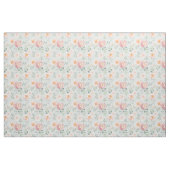 Pink Rose Pastel Garden Pattern Stof (Fat Quarter)