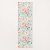 Pink Rose Pastel Garden Pattern Yogamat (Voorkant)