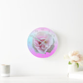 Pink Rose Pastel Paars Ombre Ronde Klok (Huis)