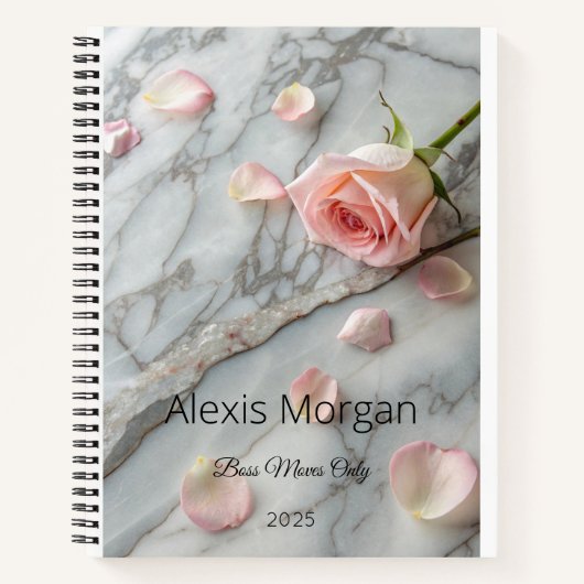 Pink Rose Petals Notitieboek (Voorkant)