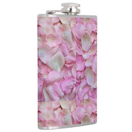 Pink Rose Petals Patroon Heupfles (Rechts)