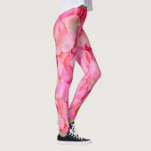 Pink Rose Petals Patroon Leggings (Rechts)
