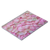 Pink Rose Petals Patroon Notitieboek (Linkerzijde)
