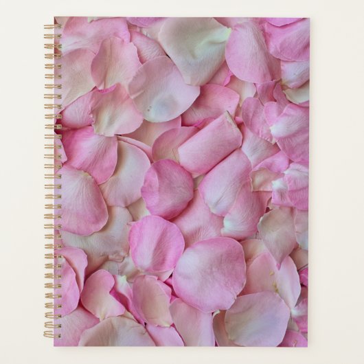 Pink Rose Petals Patroon Planner (Voorkant)