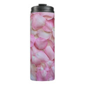 Pink Rose Petals Patroon Thermosbeker (Voorkant)