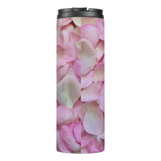 Pink Rose Petals Patroon Thermosbeker (Achterkant)