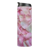 Pink Rose Petals Patroon Thermosbeker (Geroteerd rechts)