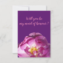 Pink Rose Photo, wil je mijn bruidsmeisje zijn?