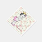 Pink Rose Pink Princess Baby shower Servetten (Hoek)