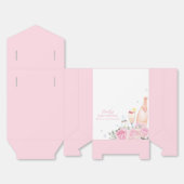Pink Rose Poppin Champagne Bottles Baby shower Bedankdoosjes (Ongevouwen)