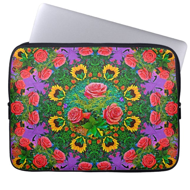 Pink Rose Rings 4 Laptop Sleeve (Voorkant)
