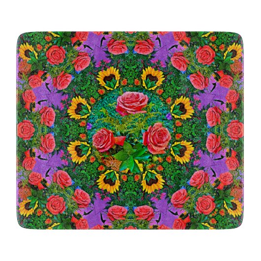 Pink Rose Rings 4 Snijplank (Voorkant)