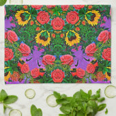 Pink Rose Rings 4 Theedoek (Gevouwen)