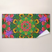 Pink Rose Rings Badhanddoek (Badhanddoek)