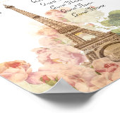 Pink Rose Romantic Seating Chart Poster (Hoek)