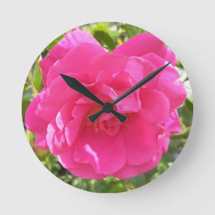 Pink Rose Ronde Klok