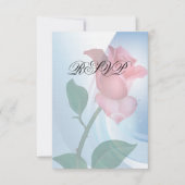 Pink Rose RSVP Uitnodiging (Voorkant)