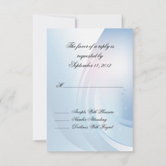 Pink Rose RSVP Uitnodiging (Achterkant)