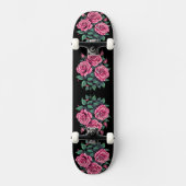Pink Rose Schattige Flowers Persoonlijk Skateboard (Voorkant)