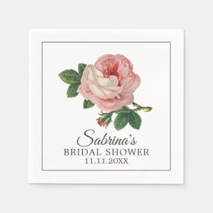 Pink Rose  Shabby Chic Vrijgezellenfeest Servet