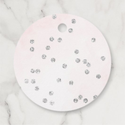 Pink Rose Silver Winter Thank you Bedankjes Labels (Achterkant)