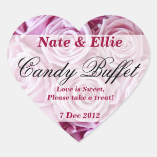 PInk Rose Snoep Buffet Sticker