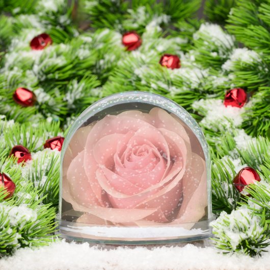 Pink Rose Snow Wereldbol Sneeuwbol (Kerstmis)