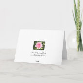 Pink Rose Sympathy Card Kaart (Achterkant)