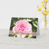 Pink Rose Sympathy Card Kaart (Gele Bloem)