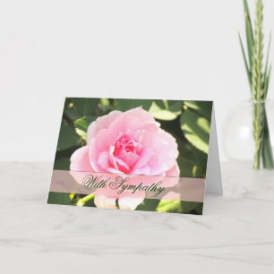 Pink Rose Sympathy Card Kaart