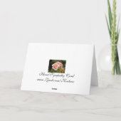 Pink Rose Sympathy Card Kaart (Achterkant)