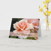 Pink Rose Sympathy Card Kaart (Gele Bloem)