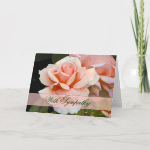 Pink Rose Sympathy Card Kaart