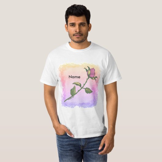 Pink Rose t-shirt (Voorkant volledig)