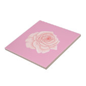 Pink rose tegeltje (Zijkant)