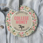 Pink Rose | Tips gewaardeerd | Studiegeld Ronde Button 6,0 Cm (In situ)