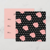 Pink Rose Uitnodigingen (Voorkant / Achterkant)