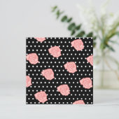 Pink Rose Uitnodigingen (Staand voorkant)