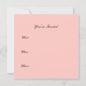 Pink Rose Uitnodigingen (Achterkant)