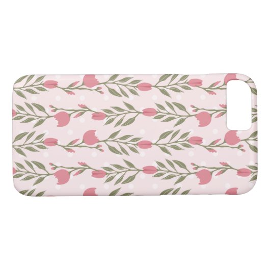 Pink Rose Vine Case-Mate iPhone Case (Achterkant (Horizontaal))