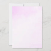 Pink Rose Watercolor Ombre Cross Baptism Kaart (Achterkant)