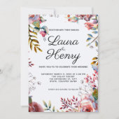 Pink Rose Waterverf Floral Weddenschap Kaart (Voorkant)