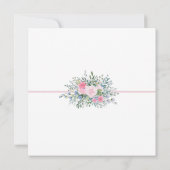 Pink Rose Waterverf Moederdag Uitnodiging (Achterkant)