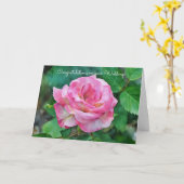Pink Rose Wedding Gefeliciteerd Art Kaart (Gele Bloem)