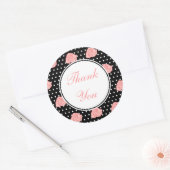Pink RoseBedankt Stickers (Envelop)