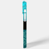 PINK ROSEBUD JEWEL, BLAUW BLAUWGROEN DAMASK GEM MO Case-Mate iPhone CASE (Achterkant / Links)