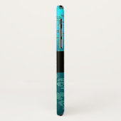 PINK ROSEBUD JEWEL, BLAUW BLAUWGROEN DAMASK GEM MO Case-Mate iPhone CASE (Achterkant/links)